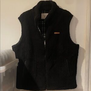 Black Sherpa Fleece Vest